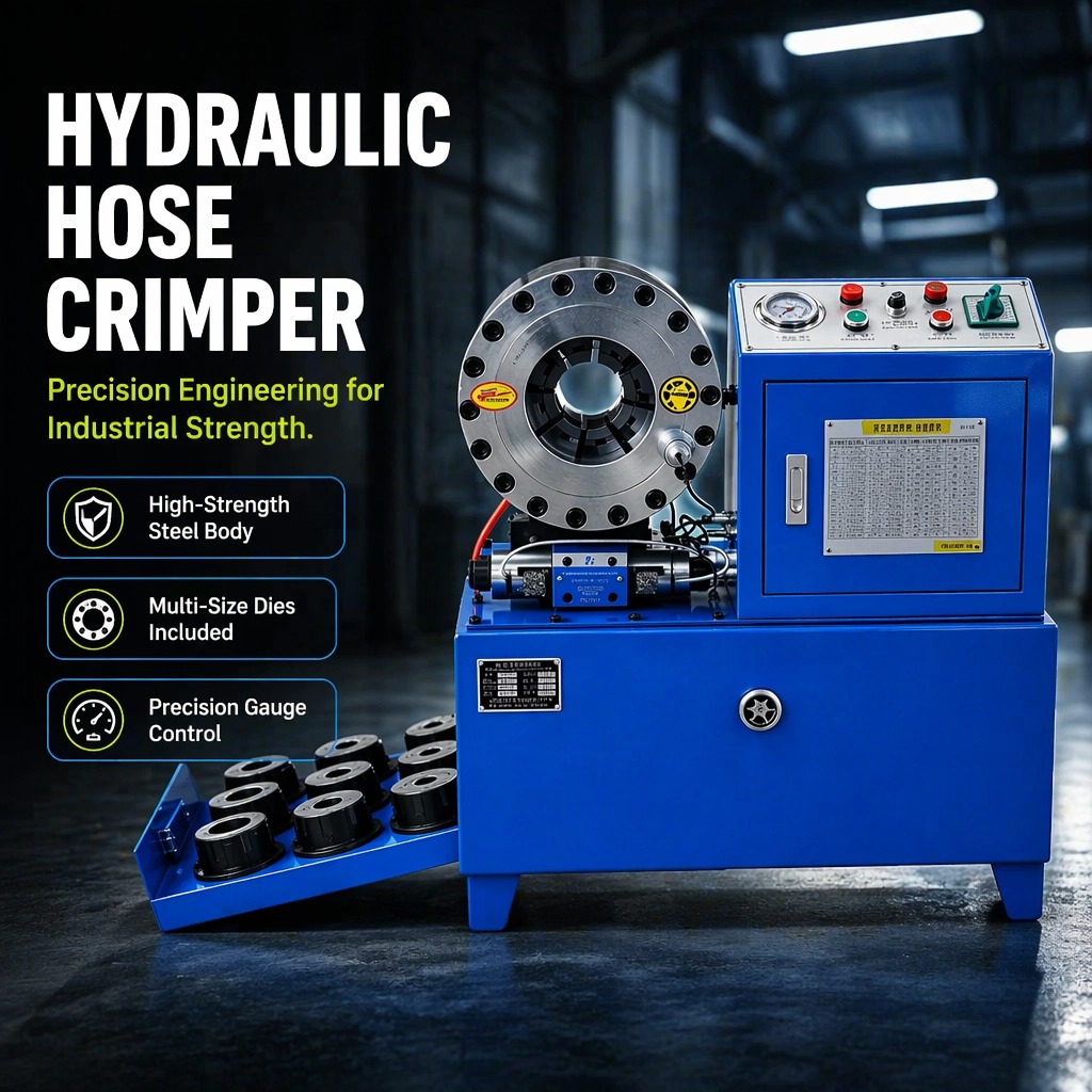 Hydraulic Steel Tube Swaging Machine Mini Tube Reducer Greenhouse Pipe Scaffolding Crimping Machine High Pressure Hose Fitting Crimper