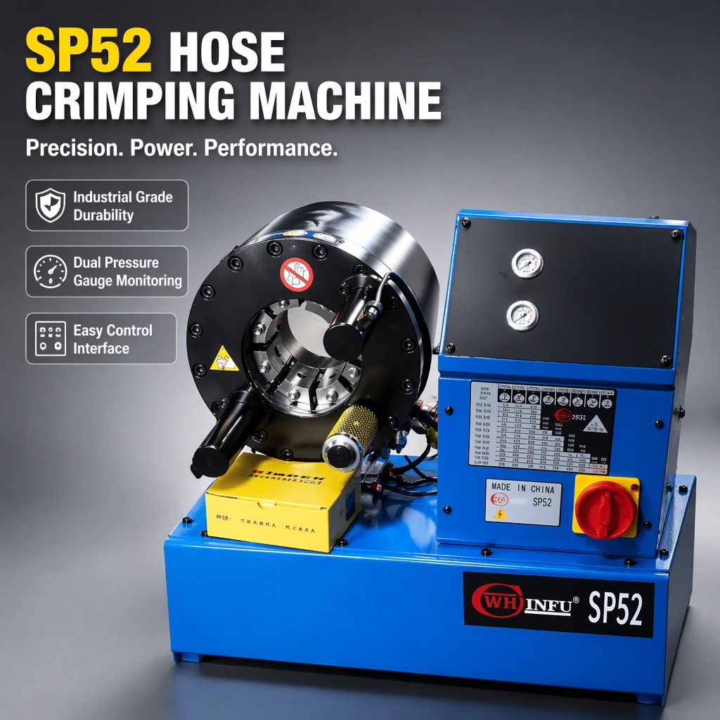 Fully Automatic Horizontal Hose Crimping Machine Hydraulic Hose Locking Machine Crimper Finn-Power Style Swaging Machine